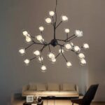 Candelabru Led Model Sputnik Firefly ,18 led-uri, Lumina rece , Negru - imagine 2