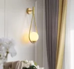 Aplică de interior in formă de lacrimă, RainDrop , E27 , Alb/Auriu