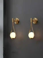 Aplică de interior in formă de lacrimă, RainDrop , E27 , Alb/Auriu - imagine 2