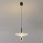Pendul suspendat Down Light, Parachute, 30 cm diametru, Alb/Auriu - imagine 3