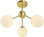 Candelabru elegant pentru sufragerie,3 surse de lumină, E27 MOON 1718 , Auriu