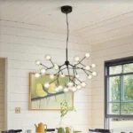 Candelabru Led Model Sputnik Firefly ,27 led-uri, Lumina rece , Negru