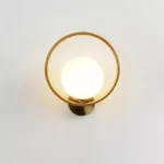 Aplică de interior rotundă, Gold CircleBulb , E27 , Alb/Auriu