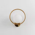 Aplică de interior rotundă, Gold CircleBulb , E27 , Alb/Auriu - imagine 2