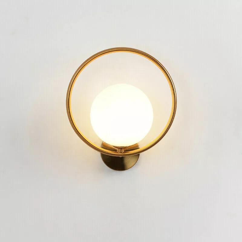 s-l960 Aplică de interior rotundă, Gold CircleBulb , E27 , Alb/Auriu - imagine 1