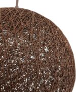 Pendul Sferă Împletit, Rustic Globe , Diametru 30 cm,1 x E27 ,Maro - imagine 5