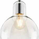 Pendul Crystal Glow transparent cu design minimalist, sticlă, 1 x E27