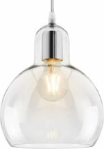 Pendul Crystal Glow transparent cu design minimalist, sticlă, 1 x E27