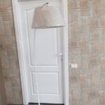 Lampa Eleganță Albă, metal si material textil , Alb