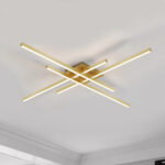 Plafonieră LED Aurora Gold cu Telecomandă pentru living, SMD Led, Auriu - imagine 3