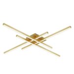 Plafonieră LED Aurora Gold cu Telecomandă pentru living, SMD Led, Auriu - imagine 2