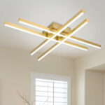 Plafonieră LED Aurora Gold cu Telecomandă pentru living, SMD Led, Auriu