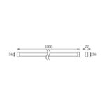 Șina conector pentru spoturi LED, Monofazata ,1 metru, Aluminiu, TRACK 1M , Alb - imagine 4