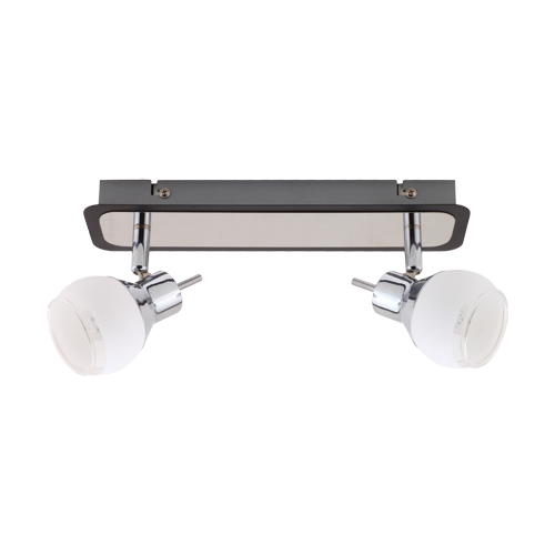 02778 Aplica dublă cu spoturi reglabile, design modern, Epos G9 2L , metal și sticlă mată , Maro/Crom - imagine 1
