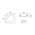 Spot LED încastrabil, pătrat, alb-negru – Iluminat modern și eficient , Goti Led D, Aluminiu/Sticla, 5W - imagine 3