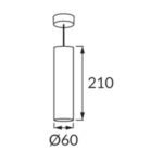 Pendul argintiu Wespa, GU10, 50 W, Silver - imagine 2