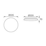 Plafonieră LED pentru camera copiilor – Model cu dinozauri, design vesel și iluminare eficientă , Kidi LED Dino, 20W, Lumină neutră - imagine 4
