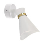 Aplică living modernă cu 1 spot reglabil, LORETA SPT E14, design elegant , Alb/Auriu