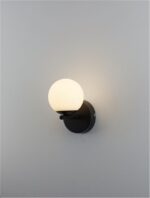 Aplică hol rotundă, Nova Luce Noir , 8 W, Sticlă mată, aluminiu , LED, Alb - imagine 2