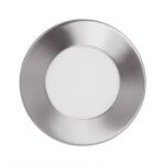 Spot rotund incastrabil pentru tavan , Milton Led C, Aluminiu/Sticla, 12W, Crom Mat, Lumină Caldă