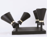 Plafonieră living modernă cu 4 spoturi reglabile,  LORETA SPT E14 4D , design elegant ,Negru Auriu - imagine 3