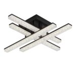 Plafonieră LED cu design geometric LT3749 /4BK /WH
