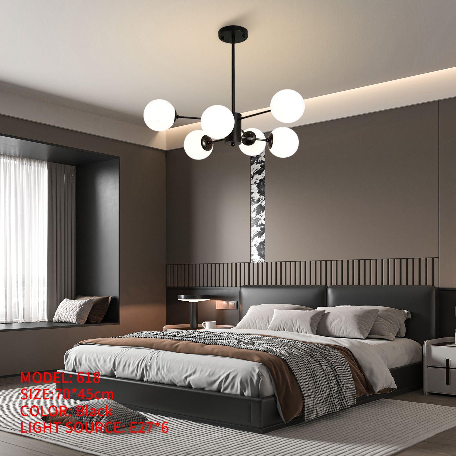 GLOBURI NEGRE Lustra suspendată modernă cu globuri – Model 618 - imagine 1
