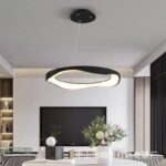 Lustra suspendată LED cu design fluid – Eleganță modernă neagră 1602/500BK