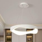 Lustra suspendată LED cu design fluid – Eleganță modernă neagră 1602/500WH